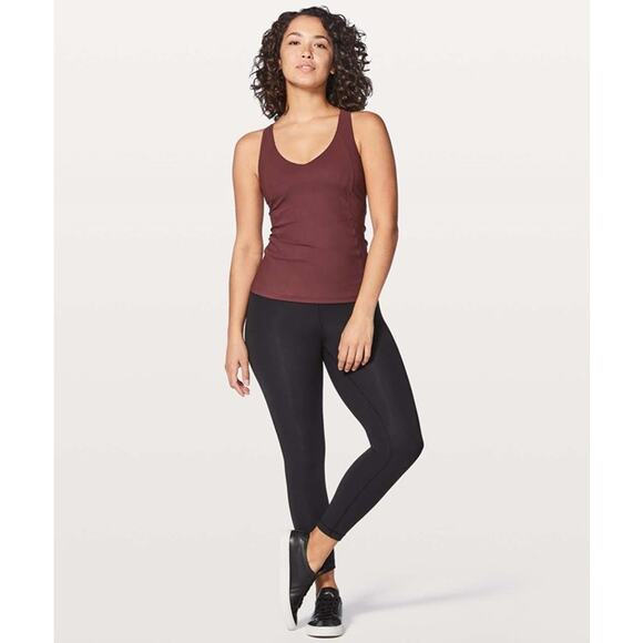Lululemon Long Breath 2-in-1 Tank *Light Support in Redwood/Auburn Size 6 - Picture 1 of 5